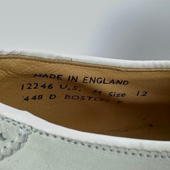 George Cox Barrie Ltd Oxford Shoes Men’s Size US 12 EU 44 Cream - Picture 7 of 10